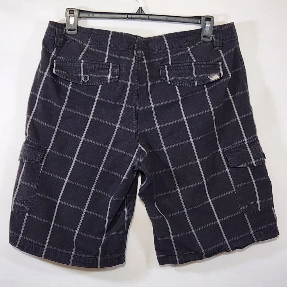 North Face Rainier Surplus Shorts Men's 36 Black Cotton Twill Cargo Slash Pocket